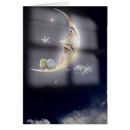 甘い夢と良い夜の眠る鳥のカード