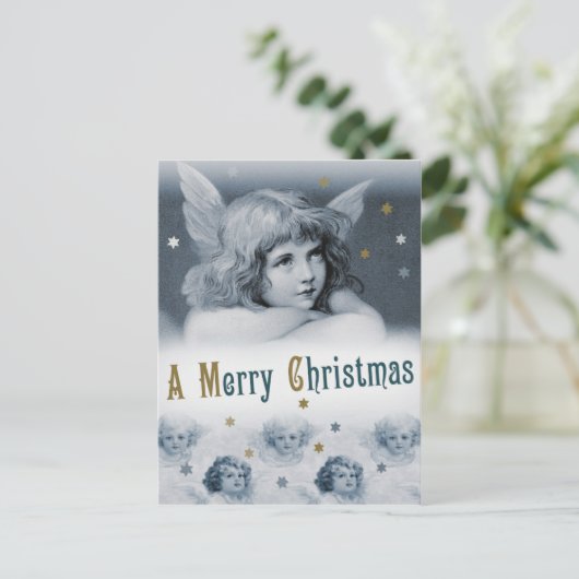 甘い夢のような子供の天使CC0783クリスマス シーズンポストカード (スタンド正面)