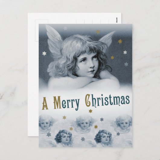 甘い夢のような子供の天使CC0783クリスマス シーズンポストカード (正面/裏面)
