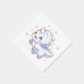 甘い夢のような恐竜の赤ちゃんシャワー スタンダードカクテルナプキン (角)