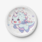 甘い夢のような恐竜の赤ちゃんシャワー ペーパープレート (正面)