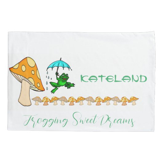 甘い夢のキノコを凍らせるピローケース 枕カバー (裏面)