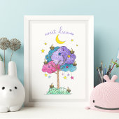 甘い夢の水の色の眠っている鳥 ポスター