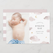 甘い夢の誕生のお知らせ 案内状 (正面/裏面)