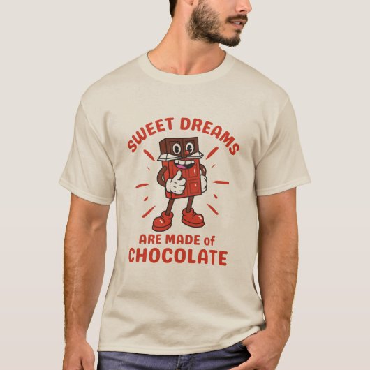 甘い夢はチョコレートでできている Tシャツ (正面)