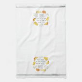 甘い夢はチーズチーズパおもしろいンでできている キッチンタオル (縦)