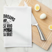 甘い夢はチーズブリータオルでできている キッチンタオル (四つ折り)