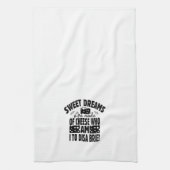 甘い夢はチーズブリータオルでできている キッチンタオル (縦)