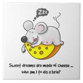 甘い夢を描くチーズかわいいスノリングマウス タイル