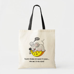 甘い夢を描くチーズかわいいスノリングマウス トートバッグ