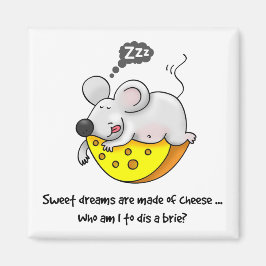 甘い夢を描くチーズかわいいスノリングマウス マグネット