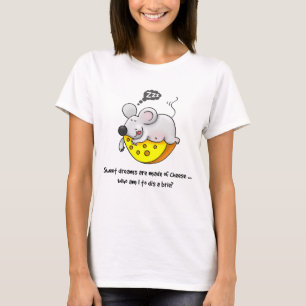 甘い夢を描くチーズかわいいスノリングマウス Tシャツ