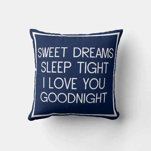 甘い夢タイトスリープ私はあなたを愛する良い夜 クッション (裏面)