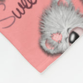 甘い夢テディ明るいサンゴを寄せ集める フリースブランケット (角)