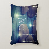 甘い夢ナイトスカイぶら下がったの星の素朴な青 アクセントクッション (正面(垂直))