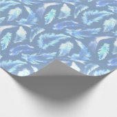 甘い夢 – シアノタイプの水色の羽: ラッピングペーパー (角)