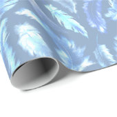 甘い夢 – シアノタイプの水色の羽: ラッピングペーパー (ロールコーナー)