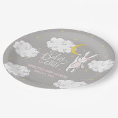 「甘い夢」バニー・ベイビー・シャワーパーソナライズされた ペーパープレート (アングル)