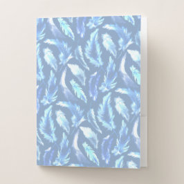 甘い夢 – ライトブルーの水色の羽 –  ポケットフォルダー