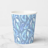 甘い夢 – ライトブルーの水色の羽 –  紙コップ (左)