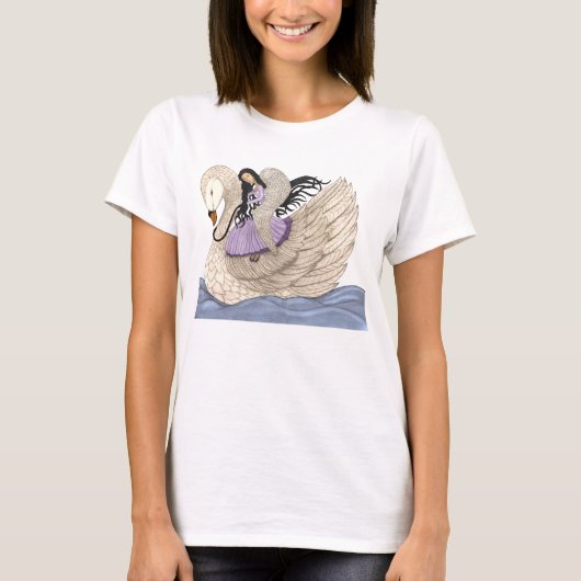 甘い夢(天使と白鳥) (フルカラー) Tシャツ (正面)
