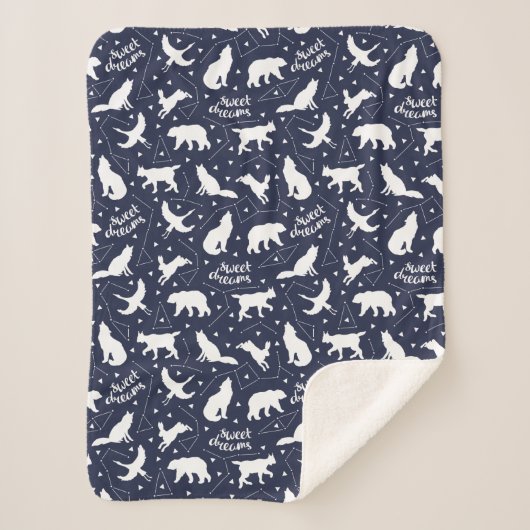 甘い夢 星の星座 シェルパブランケット (正面)