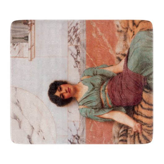 甘い夢（虎の皮に美しいローマの女性） カッティングボード (正面)