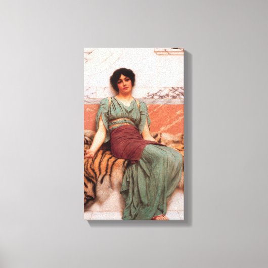 甘い夢（虎の皮に美しいローマの女性） キャンバスプリント (正面)