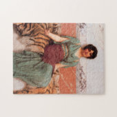 甘い夢（虎の皮に美しいローマの女性） ジグソーパズル (横)