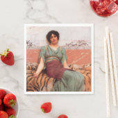 甘い夢(虎の皮に美しいローマの女性) スタンダードランチョンナプキン (インサイチュ)