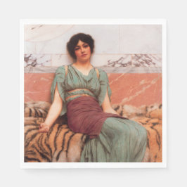 甘い夢（虎の皮に美しいローマの女性） スタンダードランチョンナプキン