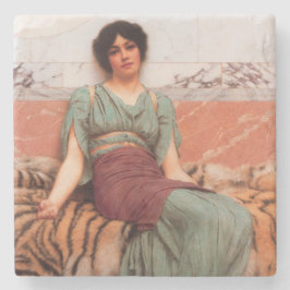 甘い夢（虎の皮に美しいローマの女性） ストーンコースター