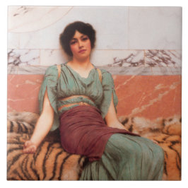 甘い夢（虎の皮に美しいローマの女性） タイル