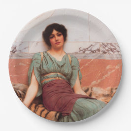 甘い夢（虎の皮に美しいローマの女性） ペーパープレート