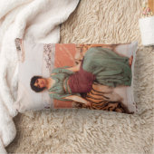 甘い夢（虎の皮に美しいローマの女性） ランバークッション (ブランケット)