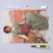 甘い夢（虎の皮に美しいローマの女性） 薄葉紙 (クラフト)