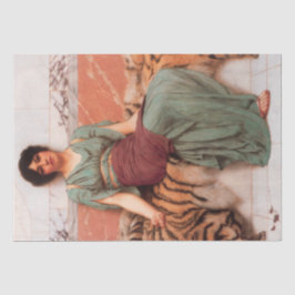 甘い夢（虎の皮に美しいローマの女性） 薄葉紙