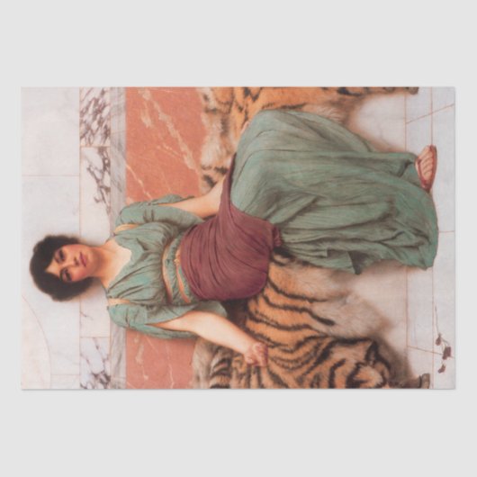 甘い夢（虎の皮に美しいローマの女性） 薄葉紙 (正面)