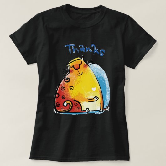 甘い太った猫 Tシャツ (デザイン正面)