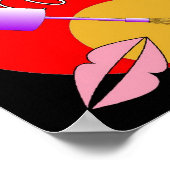 甘い女っぽい柄 ポスター (角)