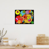 甘い女っぽい柄 ポスター (キッチン)