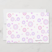 甘い女の子の王冠の誕生日のパーティの招待状 招待状 (裏面)