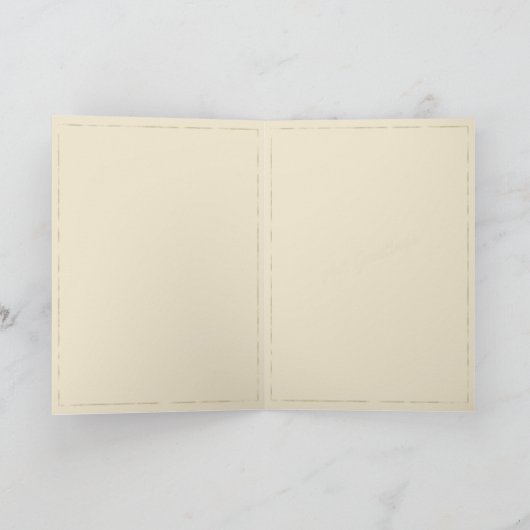 甘い女の子の読書が付いているヴィンテージの挨拶状 カード (内部)