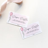 甘い女の子の赤ちゃんシャワーおむつラッフル エンクロージャーカード