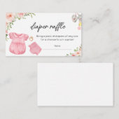 甘い女の子の赤ちゃん服おむつラッフル エンクロージャーカード (正面/裏面)