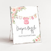 甘い女の子の赤ちゃん服おむつラッフル ポスター