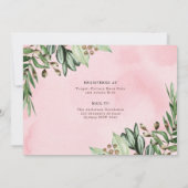 甘い女の子、ウッドランドの動物たち、メールでベビーシャワー 招待状 (裏面)