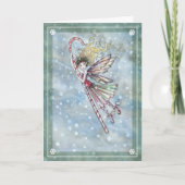 甘い妖精のキャンディ・ケーンのクリスマスカード シーズンカード (正面)