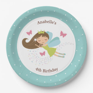 甘い妖精のプリンセスの女の子の誕生日 ペーパープレート
