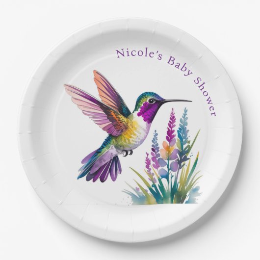 甘い始まり：赤ちゃんシャワーお祝い ペーパープレート (正面)